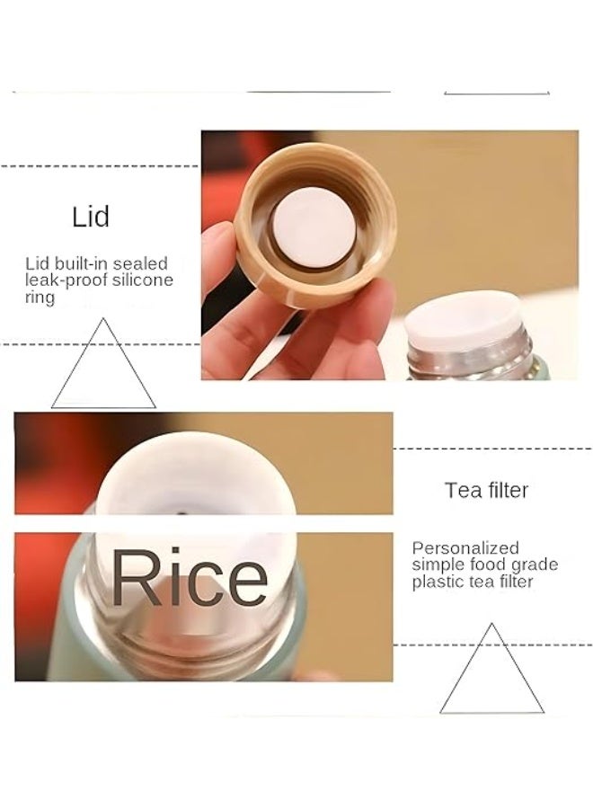 جروب تايجر 150ml Mini Thermal Flask for Coffee, Tea and Milk, Mini Flask for Hot and Cold Drinks, 304 Stainless Steel Mini Water Bottle, Portable Vacuum Insulated Cup for Work and Travel (Off White 150ml) - Image 5