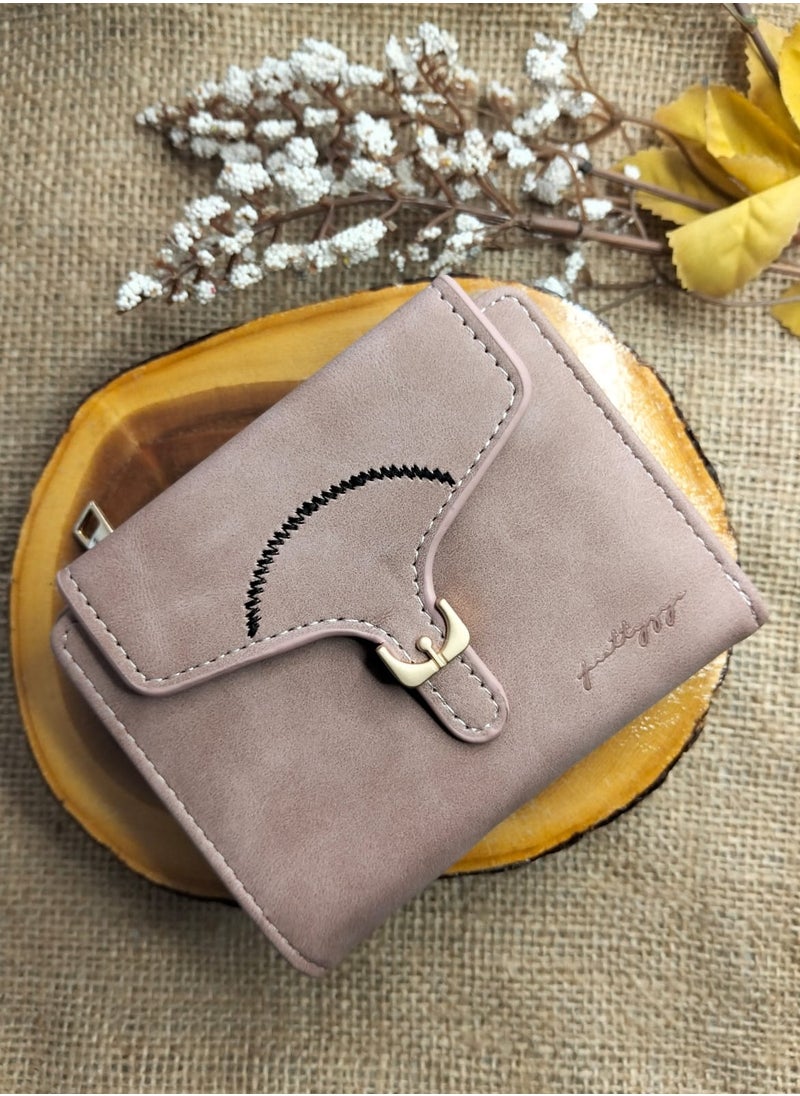 Generic Purse Female Vintage 2-in-1 Coin Purse And Card Bag - Pink  - Image 1