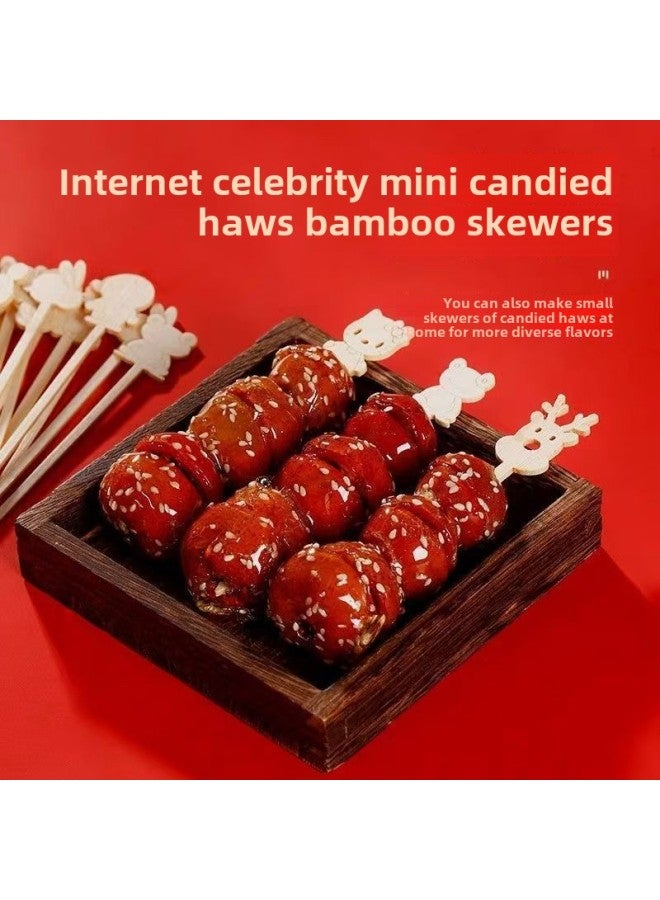 Cartoon Internet Red Mini Sugar-Coated Berry Sugar-Coated Berry Bamboo Sticker Disposable Material Fruit Small String Sticker Cute-Specifications:Cartoon Sign Patterns Are Randomly Mixed With 50 Pieces  - Image 5