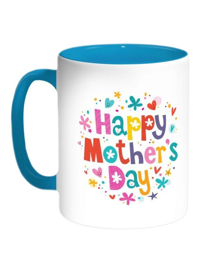 RKN Happy Mother'S Day Printed Coffee Mug White/Turquoise/Red - Image 2