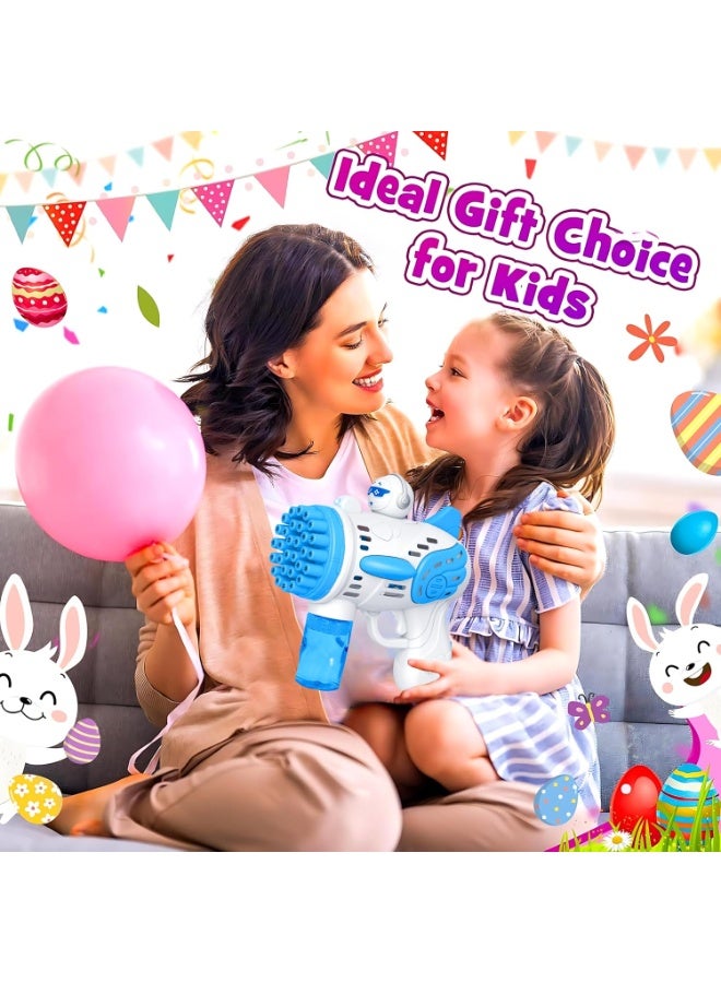 ARGT مسدس فقاعات للأطفال - 30 فتحة ماكينة فقاعات أوتوماتيكية مع ضوء LED وحل فقاعات، لعبة صيفية خارجية - Image 5