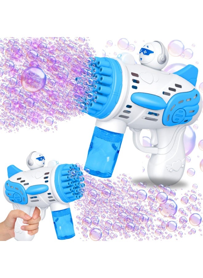 ARGT مسدس فقاعات للأطفال - 30 فتحة ماكينة فقاعات أوتوماتيكية مع ضوء LED وحل فقاعات، لعبة صيفية خارجية - Image 1