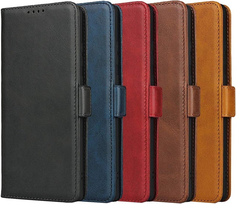 iCoverCase for Samsung Note 20 Case, PU Leather Wallet Case with Card Holder [Built-in Magnet] Shockproof Protective Flip Cover for Samsung Galaxy Note 20 - Red - Image 2