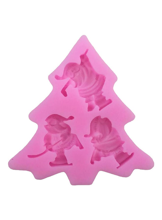 NIBEMINENT 3D Santa Tree Baking Mould Pink 4cm - Image 1