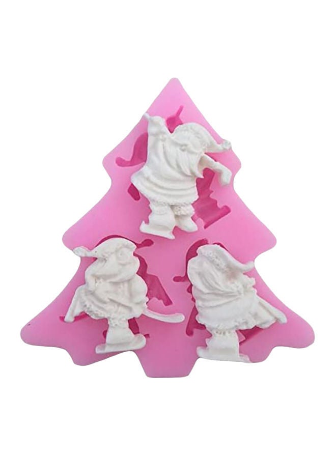 NIBEMINENT 3D Santa Tree Baking Mould Pink 4cm - Image 2