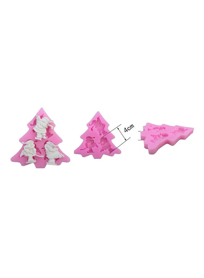 NIBEMINENT 3D Santa Tree Baking Mould Pink 4cm - Image 3