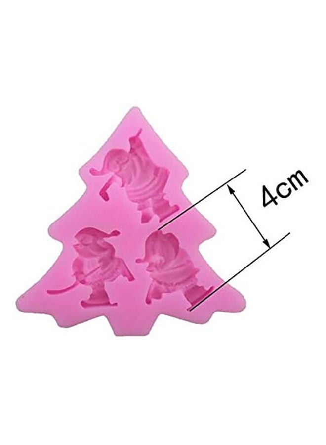 NIBEMINENT 3D Santa Tree Baking Mould Pink 4cm - Image 4