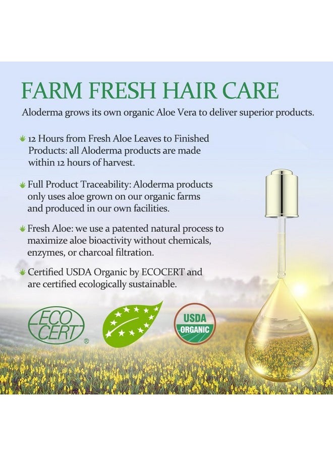 Aloderma Aloderma Aloe Nourishing Shampoo Featuring Fresh, Organic Aloe Vera for Dry and Damaged Hair - Gently Cleanses and Moisturizes Dehydrated Hair for Soft, Healthy Hair - Alcohol, Paraben-Free - 16oz  - Image 5