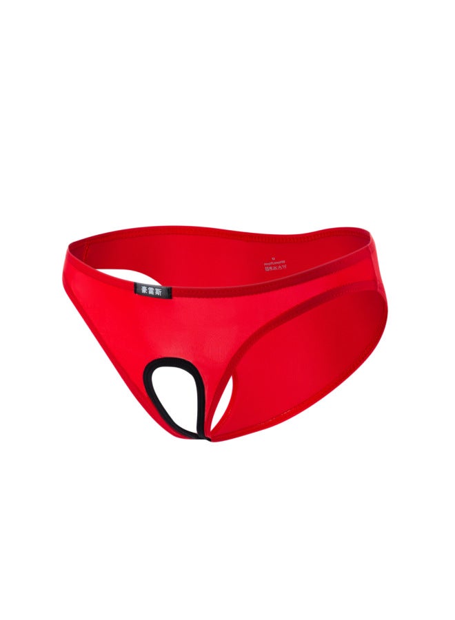 Men's Underwear Ice Silk Men's Briefs Men's Front Opening Open File Men's Zhongshan B142