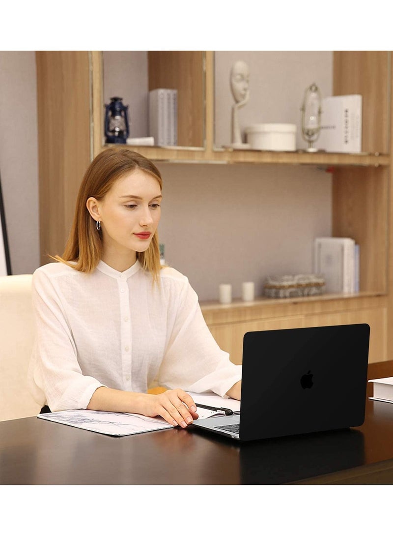 Mufaens Protective Plastic Hard Shell Case Cover For MacBook New Air 13 Inch with Retina Display and Touch ID Model A2337 M1 A2179/A1932 Released 2018/2019/2020 Black - Image 4