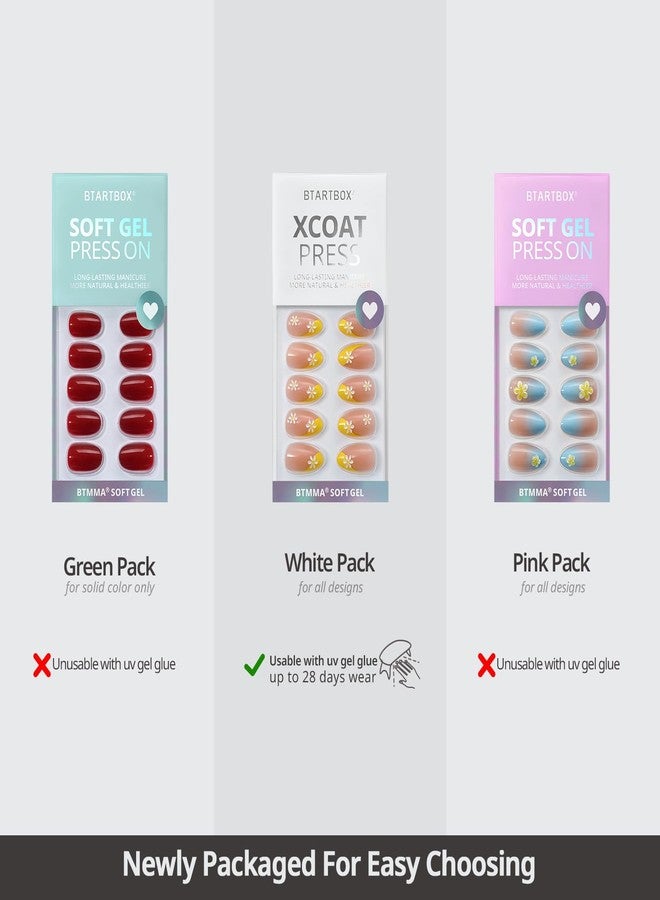 BTArtbox أظافر BTArtbox المضغوطة متوسطة - ذاكرة مربعة، أظافر قطة عين لوزية مضغوطة مع غراء وأشرطة لاصقة للنساء، أظافر جل ناعمة ملصقة بـ 15 مقاس - مجموعة 30 أظافر ملصقة - Image 5