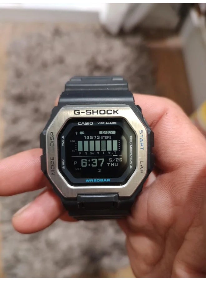 كاسيو ساعة كاسيو جي-شوك GBX-100-1DR بلوتوث رقمية مع رسم بياني للمد والجزر مقاومة للصدمات مقاومة ماء 200 متر - Image 3