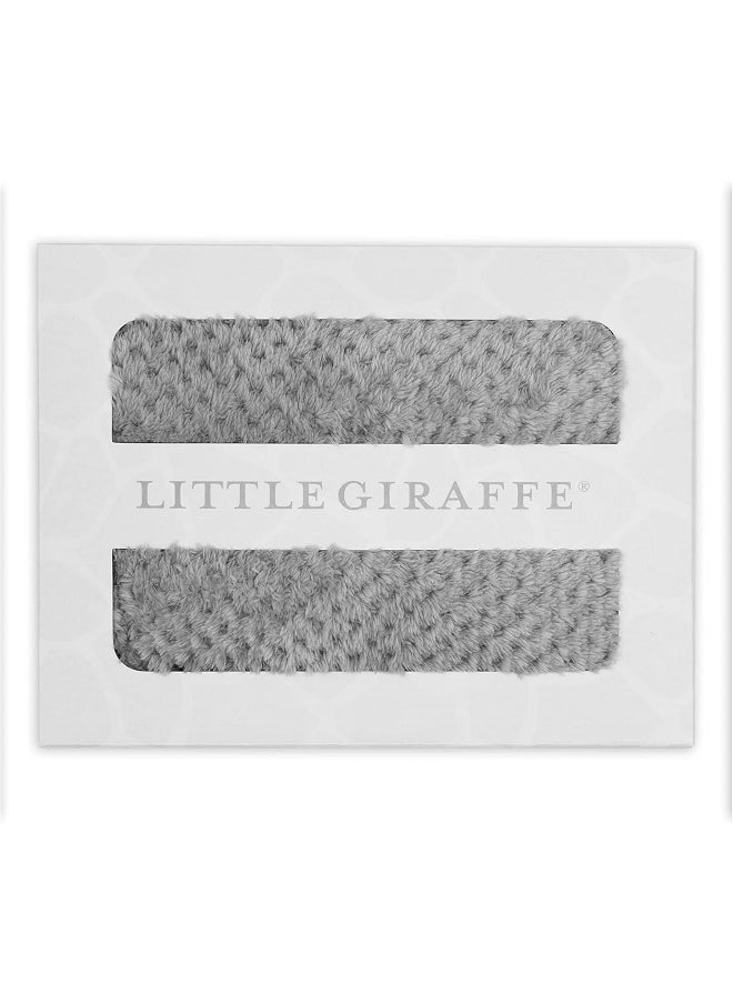 Little Giraffe Little Giraffe Honeycomb Baby Blanket 29" x 35", Silver  - Image 3