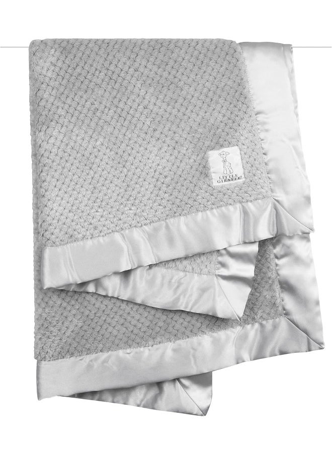 Little Giraffe Little Giraffe Honeycomb Baby Blanket 29" x 35", Silver  - Image 1