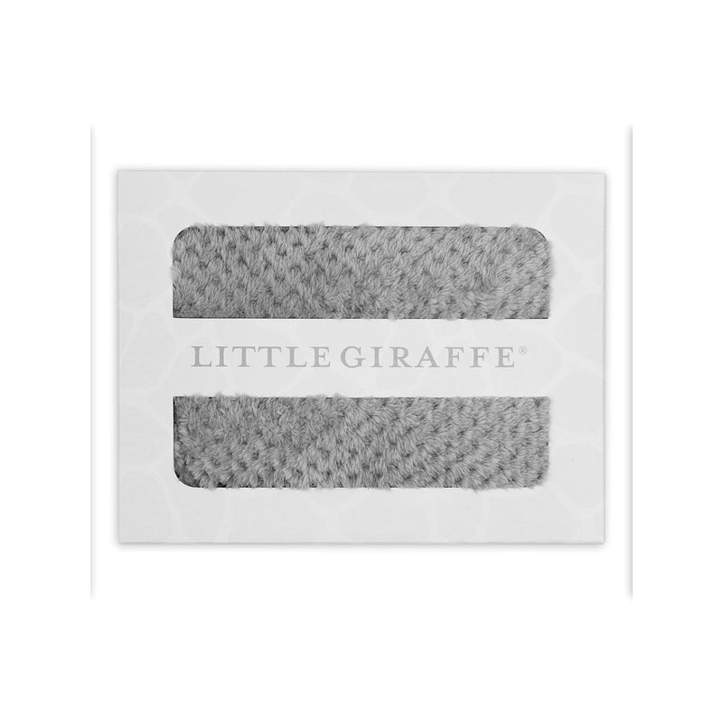 Little Giraffe Honeycomb Baby Blanket 29" x 35", Silver - Image 3