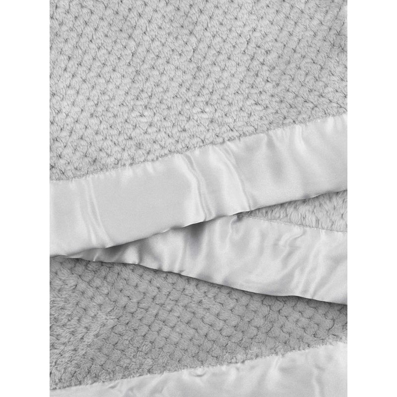 Little Giraffe Honeycomb Baby Blanket 29" x 35", Silver - Image 2