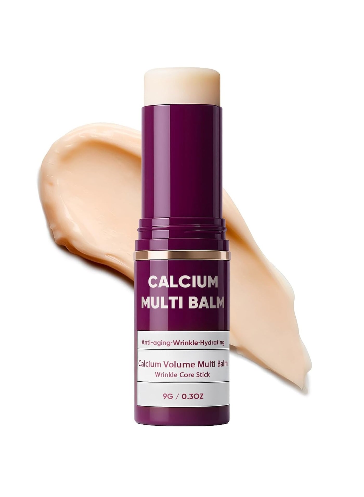 ATRJSZ Calcium Volume Multi Balm, Wrinkle Core Stick, Korean Collagen Moisturing Stick, Anti-aging, Hydrating, Almond & Vitamin E for Lip Balm Eye Cream Neck