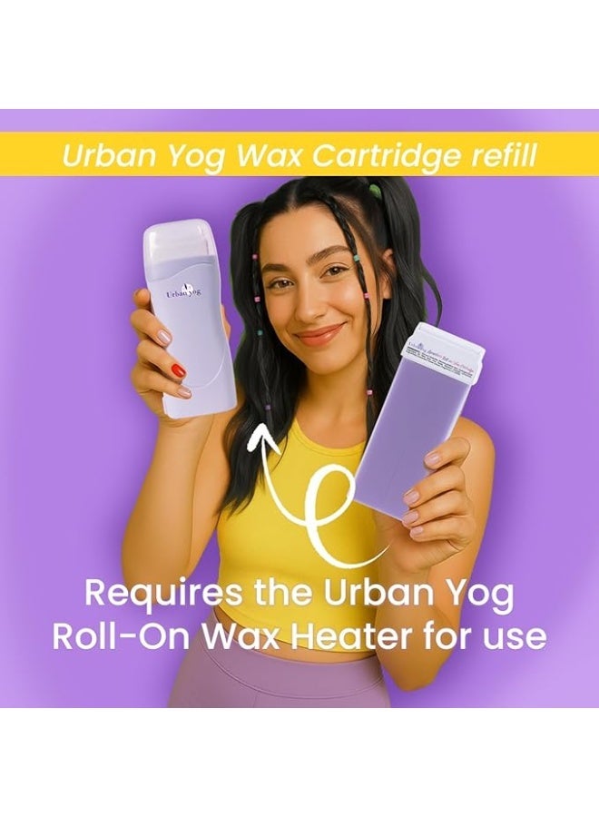 ايربن يوج عبوة شمع "أوربان يوغا" (Urban Yog) القابل للذوبان في الزيت بنظام الرأس الدوار (Roll-On) | عبوة إعادة تعبئة شمع إزالة الشعر للنساء | شمع يمنح نعومة ونتائج تدوم طويلاً للذراعين والساقين والجسم (100 جم) - Image 4