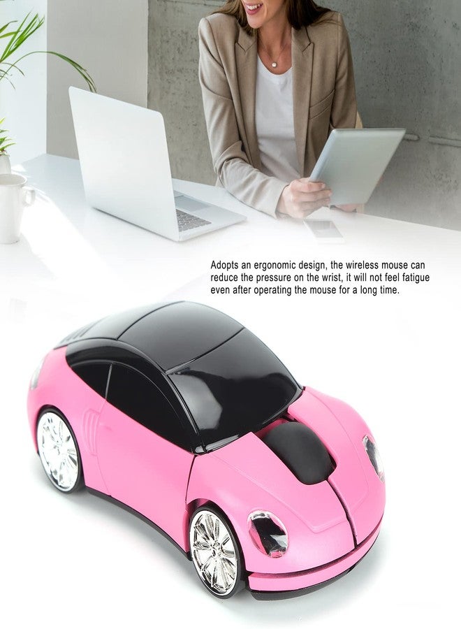 Zopsc فأرة سيارة رياضية، فأرة كمبيوتر لاسلكية بشكل سيارة سباق مع جهاز استقبال USB، تصميم مريح للألعاب للكمبيوتر المكتبي واللابتوب، للألعاب، المكتب، المنزل - Image 3