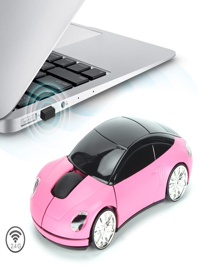 Zopsc فأرة سيارة رياضية، فأرة كمبيوتر لاسلكية بشكل سيارة سباق مع جهاز استقبال USB، تصميم مريح للألعاب للكمبيوتر المكتبي واللابتوب، للألعاب، المكتب، المنزل - Image 2