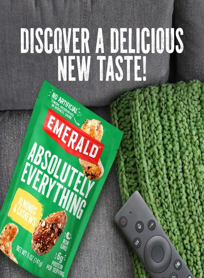 Emerald Nuts Absolutely Everything Almonds & Cashews (1-Pack) | 5oz Resealable Bag | Plant-Based Protein, Kosher Dairy Certified, Non-GMO | Contains No Artificial Preservatives, Flavors or Synthetic Colors - Image 2