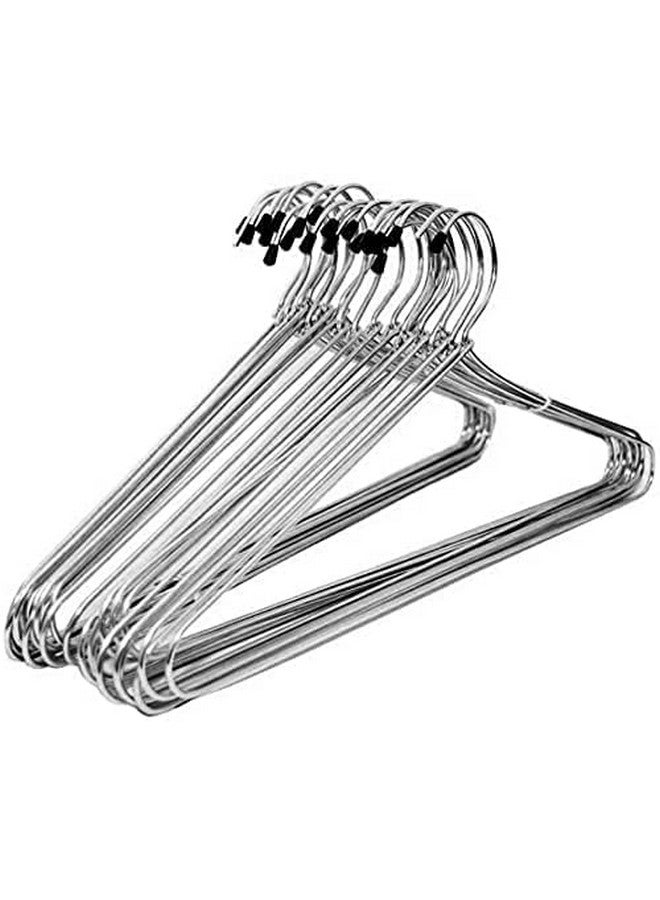 DEZNA Cloth Hanger Stainless Steel/with Plastic Coating Hanger for Hanging Saree, Kurta, Pant, Steel Pack of (36) - Image 1