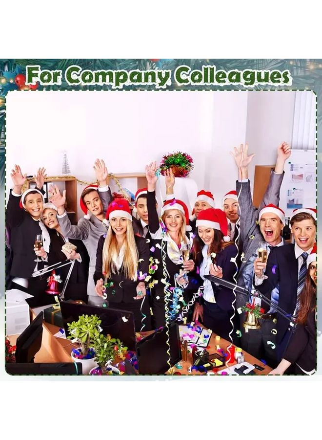 Red And White Adult Santa Hat 10pcs Bulk Christmas Party Hats Machine Washable - Image 5