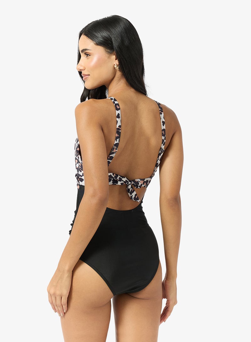 ELLA بدلة سباحة بنقشة حيوانات مع فتحة - Image 2