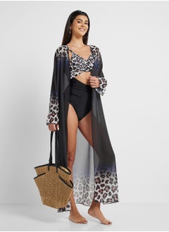 ELLA Animal Print Swimsuit With Cutout  - Image 1