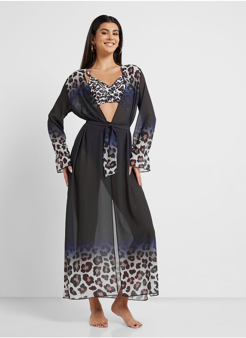 ELLA Animal Print Swimsuit With Cutout  - Image 4