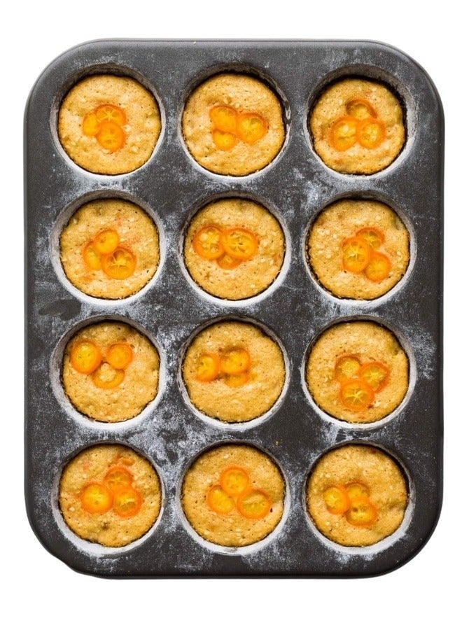 Set of 2 Cupcake Baking Trays (12 Cups Each) with 200 Cupcake Paper Liners – Non-Stick Metal Muffin Pans for Baking Cupcakes, Muffins, and Desserts – Durable, Easy-to-Clean Bakeware Set - Image 2