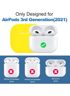 wexon Protective Shockproof Silicone Case Cover for Apple AirPods 3 Yellow  - Image 5