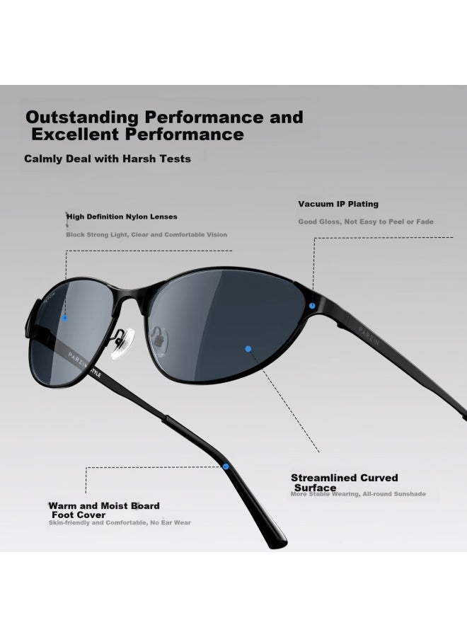 Parzin Sungl For Women, Cyber Futuristic Y2k Fashion Retro Cat-eye Gl, Uv Protection Driving Trendy Sungl For Men Pz8397 - Image 2