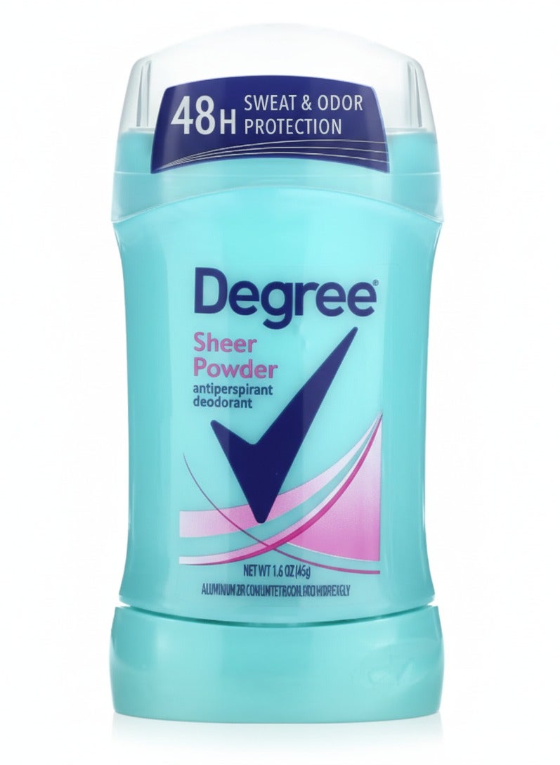 Degree Sheer Powder Antiperspirant Deodorant – 48H Sweat & Odor Protection – 45 g