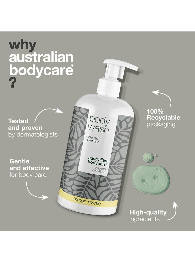 أستراليان بودي كير جل الاستحمام بالليمون مع 4 تيربينول معروف من زيت شجرة الشاي يساعد غسول الجسم على التخلص من البثور والقدم الرياضي والسعفة وحب الشباب ورائحة الجسم والقدمين الكريهة - Image 2