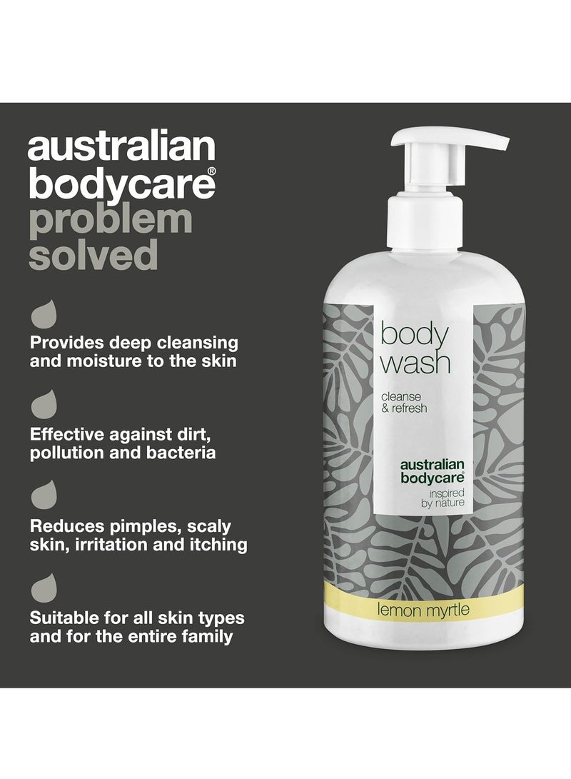 أستراليان بودي كير جل الاستحمام بالليمون مع 4 تيربينول معروف من زيت شجرة الشاي يساعد غسول الجسم على التخلص من البثور والقدم الرياضي والسعفة وحب الشباب ورائحة الجسم والقدمين الكريهة - Image 4