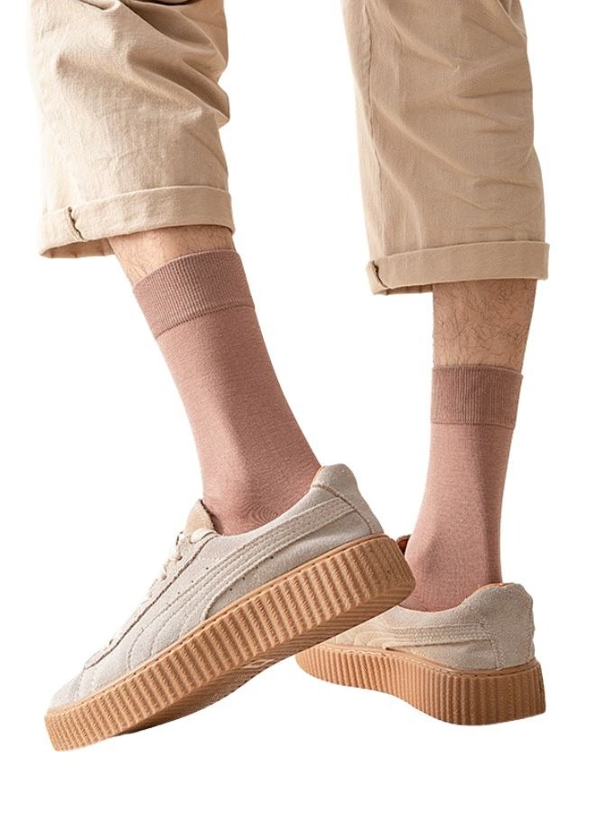 Mei Stylish Unisex Pure Cotton One Pair Comfort Blend Mid-Calf Socks  - Image 3