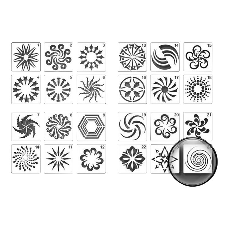 Flower Templates 24 Unique Styles 130x130mm Durable Eco-Friendly PET - Slightly Transparent Elegant Design Craft Templates for DIY Creative Crafting Projects - Image 1