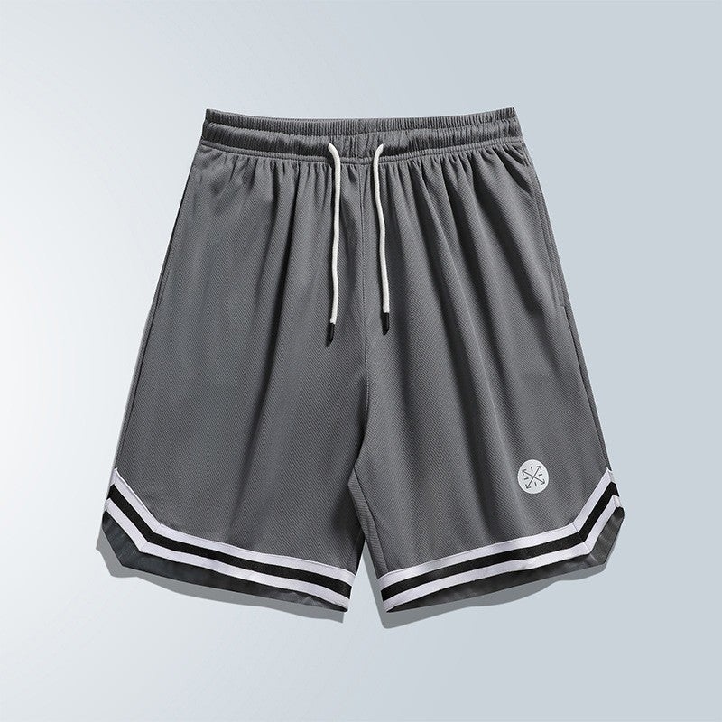 Summer Loose Casual Shorts Mens Five-point Pants Thin Breathable Quick-drying Six-point Pants Outdoor Large Pants Beach Pants Grey-marked  - Image 1