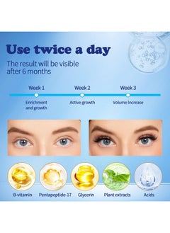 W3W Eyelashes Serum Growth,Lash and Brow Serum,4 ML Lash Enhancing Serum Lash Boost Serum for Longer, Fuller, Thicker Lashes & Brows(Light Blue)  - Image 2