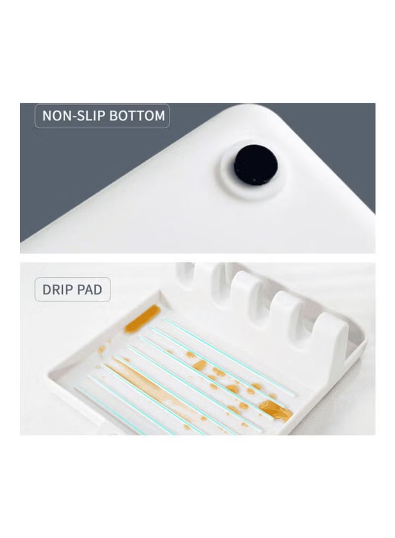 حامل ملاعق متعدد الاستخدامات وخالٍ من مادة BPA أبيض 14x5x13سم - Image 3
