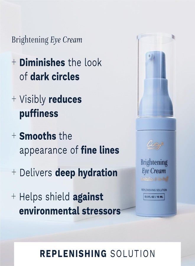 City Beauty Brightening Eye Cream for Under Eye Dark Circles Puffiness Wrinkles - Anti-Aging Under Eye Treatment - Reduces Bags Fine Lines - Hydrating Firming Night Eye Cream For Women 0.5 Fl Oz - Image 4