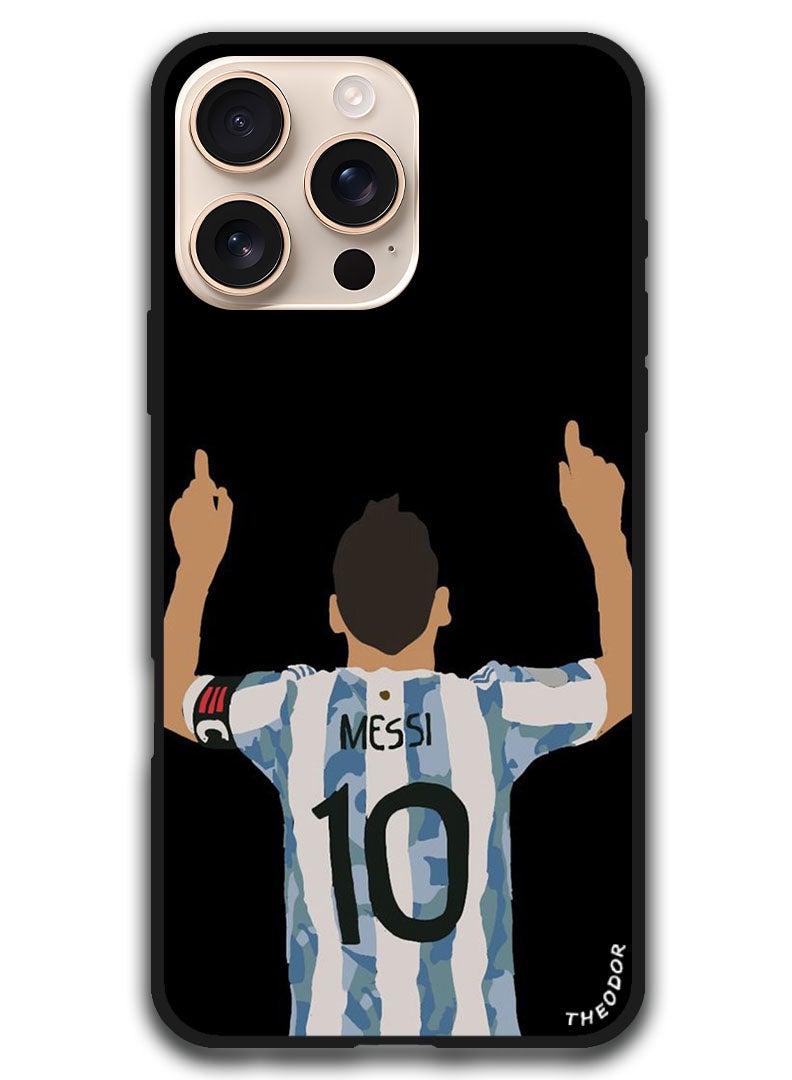 Theodor Protective Case Anti Scratch Shock Proof Bumper Cover For iPhone 16 Pro (6.3)-inch Messi (3) - Image 1