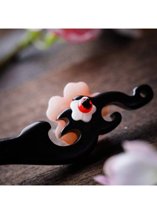 TOP SEWING Women Girl's Hair Stick Wooden Handmade Hair Accessories,Chinese Retro Hairpins Flower Decor Model B - Image 4
