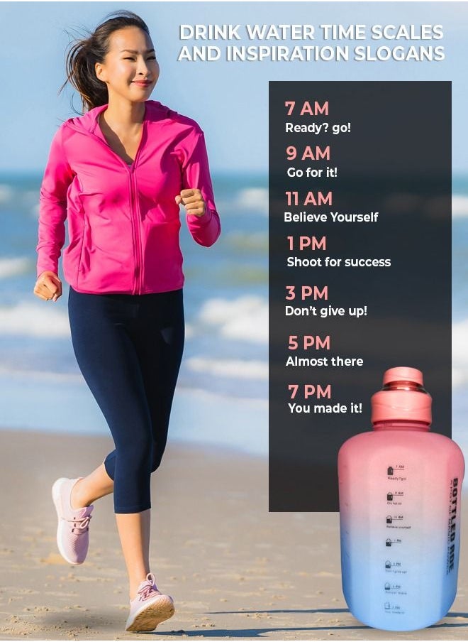 Generic - Big Water Bottle 2.2 Litre with Handle Leak Proof BPA Free Large Capacity Daily Drinks Jug for Men Women Fitness Sport Gym- ideal for Gym, Home, office, School, SOLID COLORS - Image 1