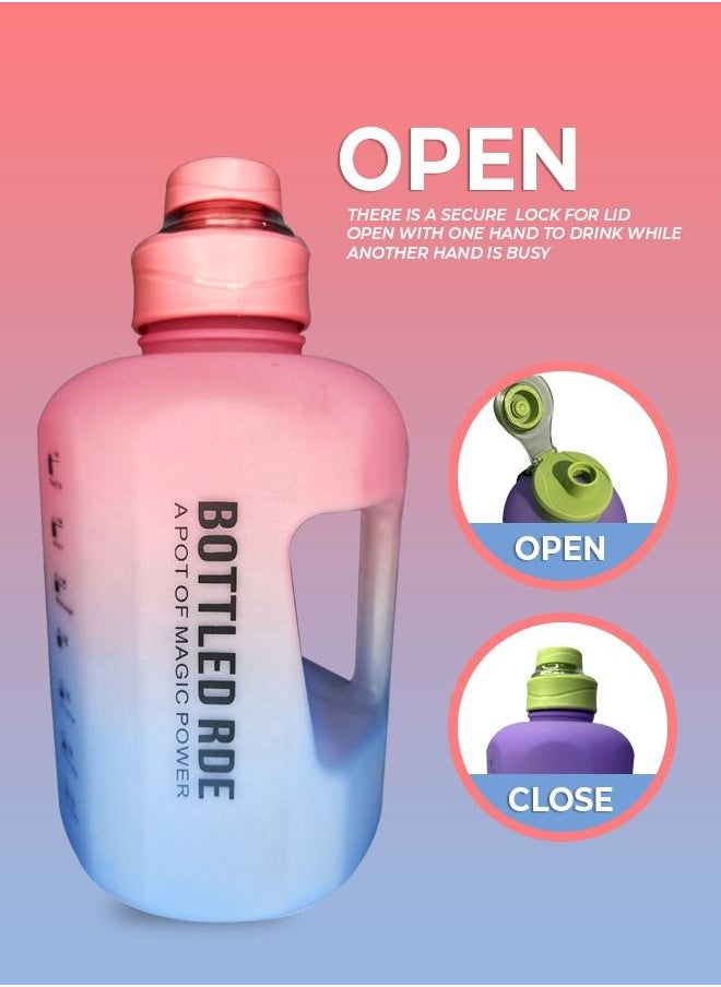 Generic - Big Water Bottle 2.2 Litre with Handle Leak Proof BPA Free Large Capacity Daily Drinks Jug for Men Women Fitness Sport Gym- ideal for Gym, Home, office, School, SOLID COLORS - Image 1