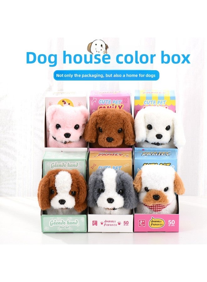 Simulation Puppy Plush Electric Puppy Will Walk Will Call Pet Dog Electronic Dog Girl Children's Day Gift Box-Color:Collar Labrador (powder) Boxed-Specifications:Boy Style Color Box  - Image 2