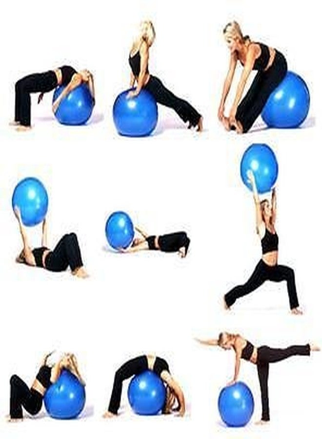GLIVE (LABEL) Glive's 65 MM Anti Burst Gym Ball with Hand Pump (Multicolor) - Image 3