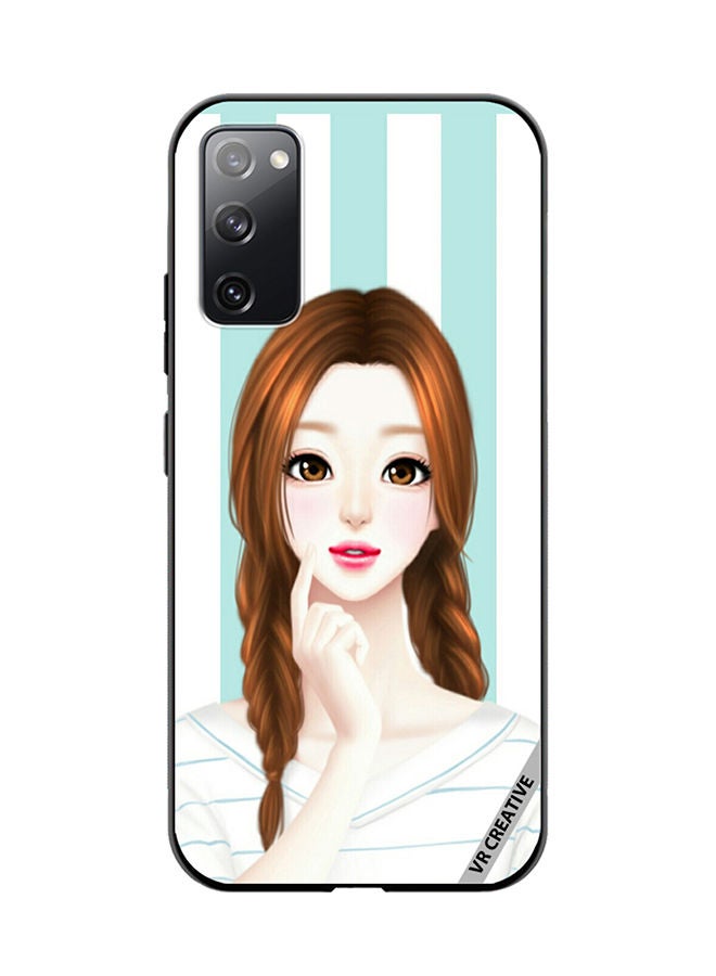 VR CREATIVE Protective Case Cover For Samsung Galaxy S20 FE 5G Thinking Girl Design Multicolour - Image 1