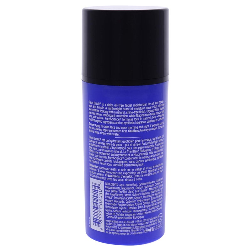Jack Black Clean Break Oil-Free Moisturizer, 3.3 Fl. Oz â€“ Face Moisturizer for Men, Face Lotion, Daily Moisturizer for Face, Skin Moisturizer Face Cream - Image 2